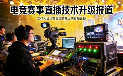 电竞赛事直播技术升级报道 - 工作人员调试直播设备