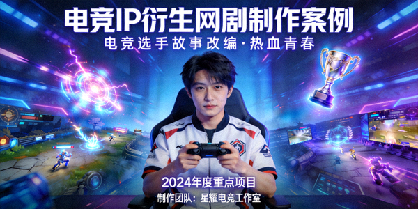 电竞IP衍生网剧制作案例 - 电竞选手故事改编的影视作品海报