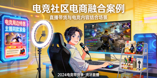 电竞社区电商融合案例 - 直播带货与电竞内容结合的场景
