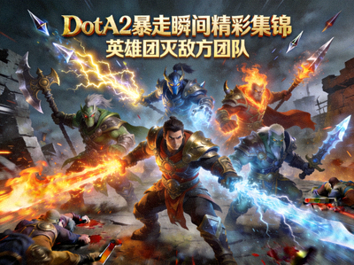 DOTA2暴走瞬间精彩集锦封面 - 英雄团灭敌方团队画面