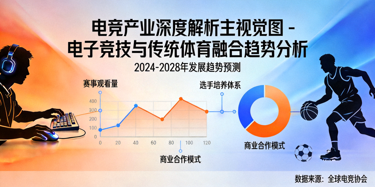 电竞产业深度解析主视觉图 - 电子竞技与传统体育融合趋势分析
