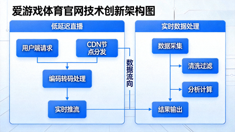 爱游戏体育官网技术创新架构图 - 展示低延迟直播和实时数据处理流程