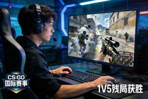 CS:GO国际赛事精彩残局画面 - 职业选手1V5残局获胜