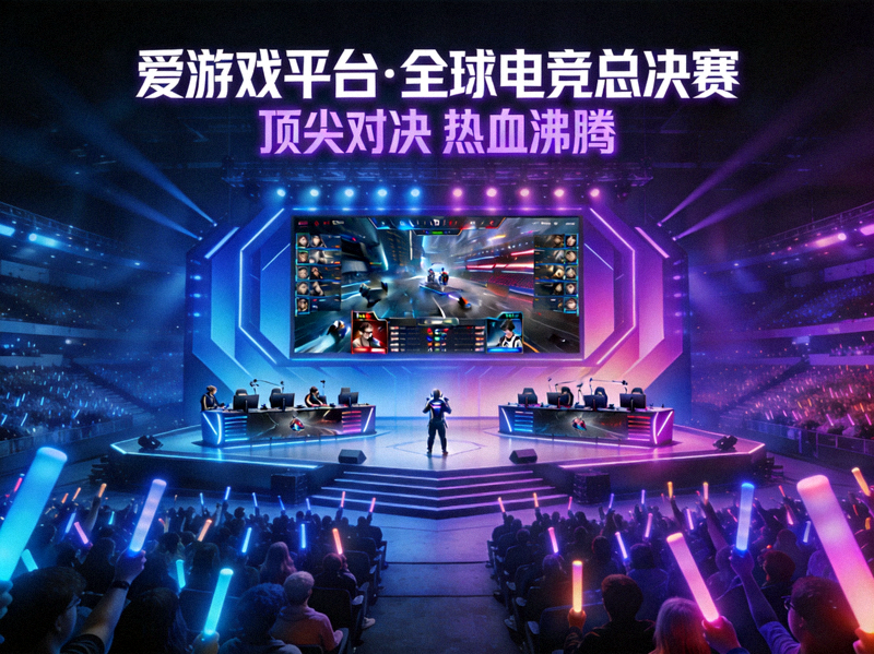 爱游戏平台电竞赛事主视觉图 - 全球顶级电竞赛事舞台与观众