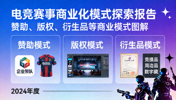 电竞赛事商业化模式探索报告封面 - 电竞赛事赞助、版权、衍生品等商业模式图解