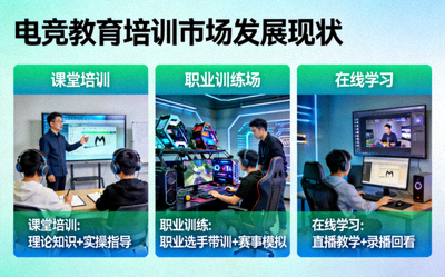 电竞教育培训市场发展现状 - 课堂培训、职业训练、在线学习等场景